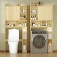 thumbnail image 6 of Lafnest Space-Saving Over Toilet Cabinet with Sliding Doors & Tissue Holder, Adjustable Freestanding Bathroom Organizer, 6 of 8