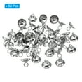 thumbnail image 3 of 10mm Bead Caps, 50 Pcs Bead Cap Bail Pendant Stainless Steel Ornament Caps with Loop for Jewelry Making, Silvery, 3 of 5