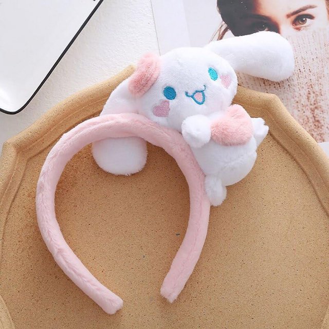 Diadema para lavarse la cara, diadema para el pelo, accesorios para el pelo, tocado de felpa de dibujos animados lindo, regalo para niñas, linda diadema morada para maquillaje, lavado, fiesta, diadema