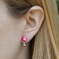 thumbnail image 2 of Girl Poop Pooping Sitting on Toilet Funny Novelty Clip-On Stud Earrings, 2 of 3