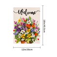 thumbnail image 4 of Jbralid Spring Summer Garden Flag 12x18 Vertical Double Sided Welcome Floral Farmhouse Holiday Outside Decorations Burlap Yard Flag, 4 of 5