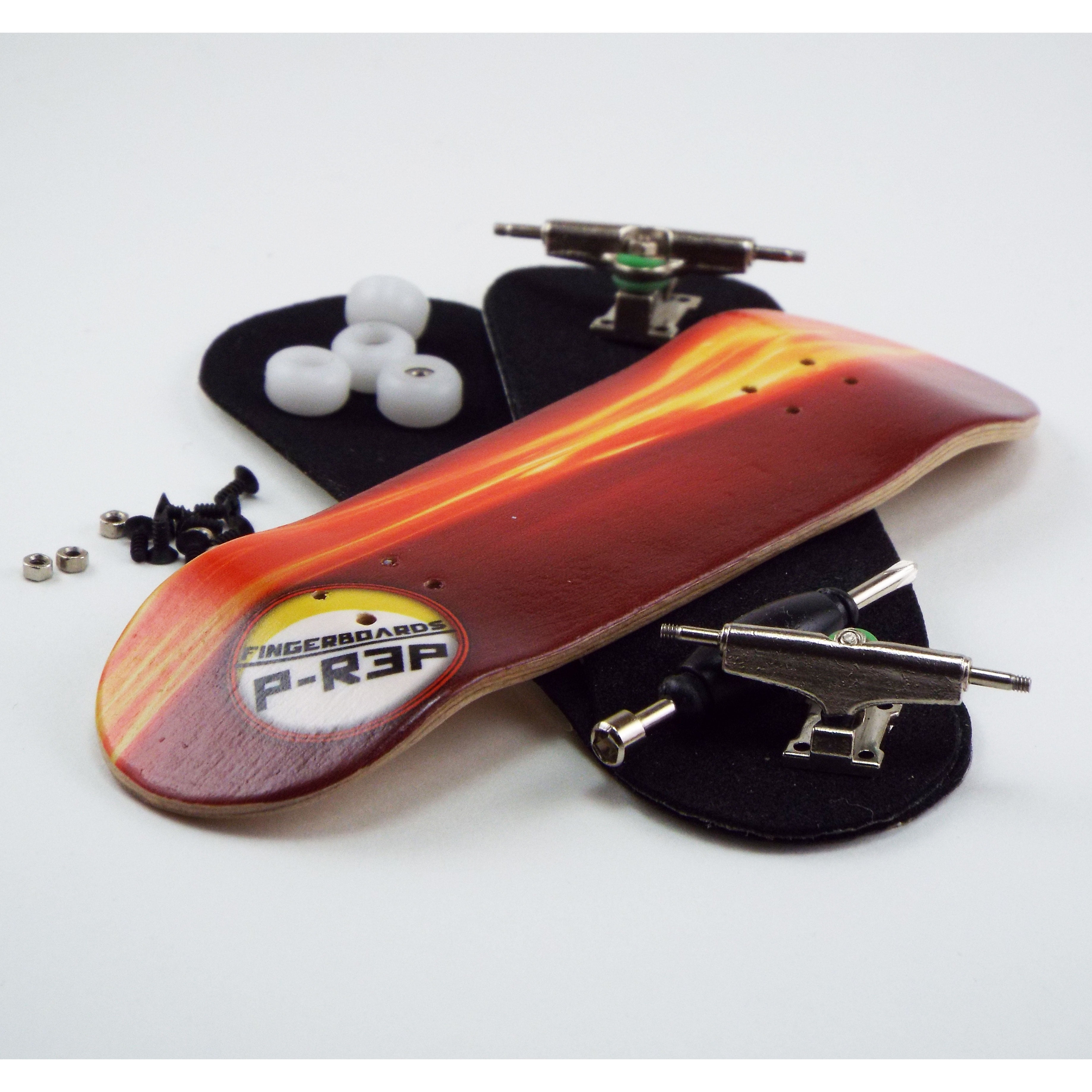 30mm n.EXT Complete Wooden Fingerboard Ebony with CNC Lathed Wheels P-Rep