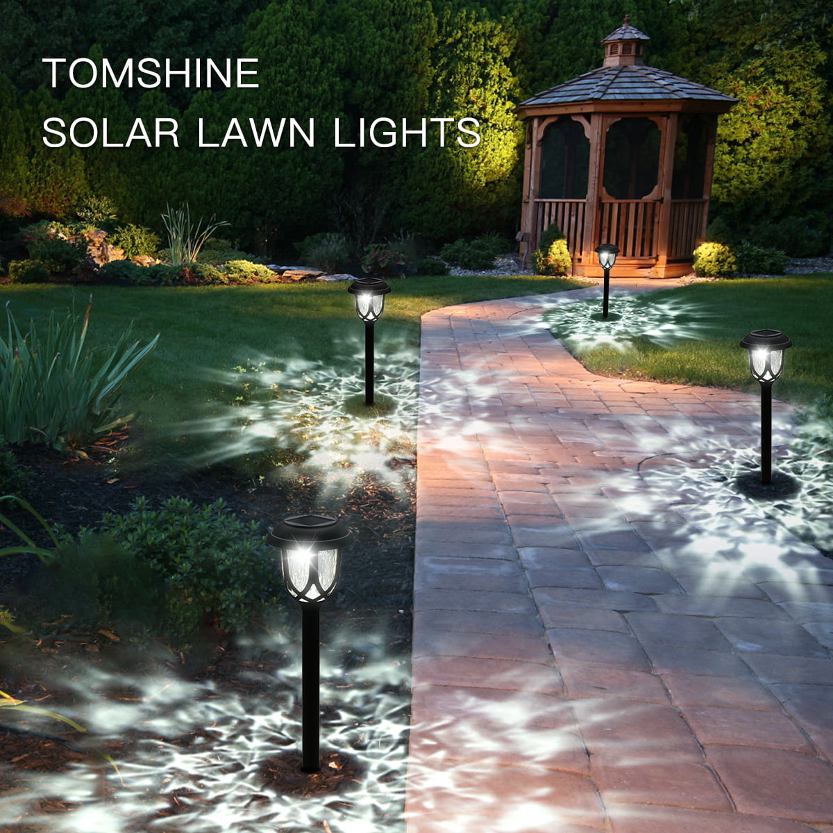 Details about   12X Tomshine Solar Power LED Lawn Light Decor Garden Yard Pathway Landscape Lamp 