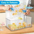 thumbnail image 6 of Ice Cube Trays, 3 Packs Round Ice Cube Trays for Freezer, Easy-Release Ice Ball Maker Mold with Removable Lid and Bin Making 1in X 111Pcs Ice Balls for Tea Coffee Cocktail Whiskey (Grey), 6 of 7