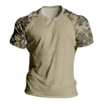 thumbnail image 5 of XIYON Father's Day T Shirts for Men Summer Short Sleeve Round Neck Camouflage Print Summer Breathable Fashion Tee Top For Everyday Wear,Khaki,XXL, 5 of 5
