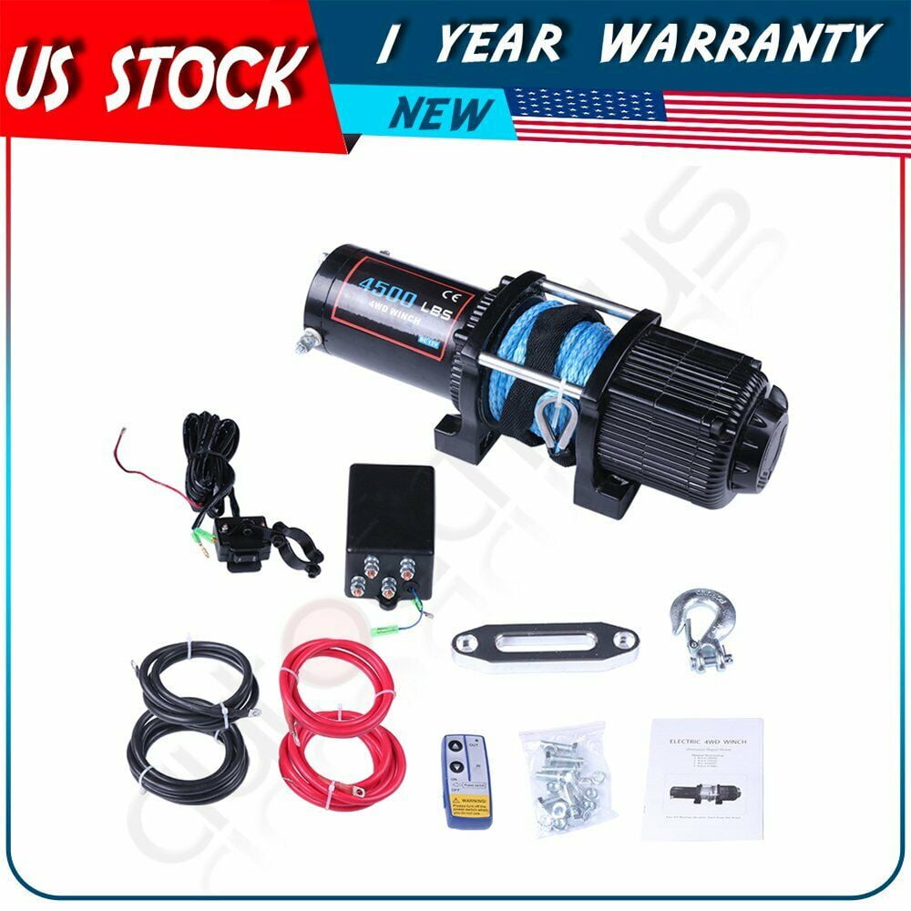 For 0205 Arctic Cat 4500LBS Electric Winch ATV UTV 35ft Synthetic Rope