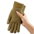 thumbnail image 2 of Yooshoverk Touch Screen Winter Knitted Gloves – Thickened Fleece Warm Gloves For Men & Women Cycling Driving Brown 8.66In, 2 of 6