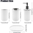 thumbnail image 6 of Bathroom Accessory Set, 4 pcs Shatter-Resistant Resin Bathroom Accessories Set Include Lotion Soap Dispenser Toothbrush Holder Soap Dish Modern Bathroom Decor, Gift for Home (Beige 4pcs), 6 of 7
