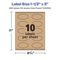 thumbnail image 6 of Avery Kraft Brown Oval Labels, 1.5" x 3", 500 Labels, 6 of 9