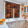 thumbnail image 5 of Fall Kitchen Curtains Autumn Window Curtains and Valances Set 36 Inch, Farmhouse Pumpkin Rustic Short Tier Curtain for Kitchen, Thanksgiving Harvest Small Kitchen Decor, 5 of 6