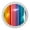 Multi2, variant on imobaby 4 Pcs Plastic Round Cabinet Knob Home Decor - Rainbow Color Stitching Stripes