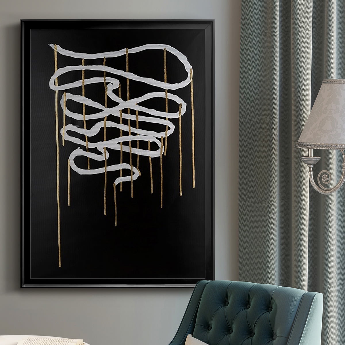 Weeping Ribbon II Premium Framed Print, in Gold, Black, or Silver - Ready to Hang