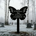 thumbnail image 3 of Dad Memorial Butterfly Garden Stake - Remembrance Marker with Sympathy Quote for Loved Father, 3 of 6