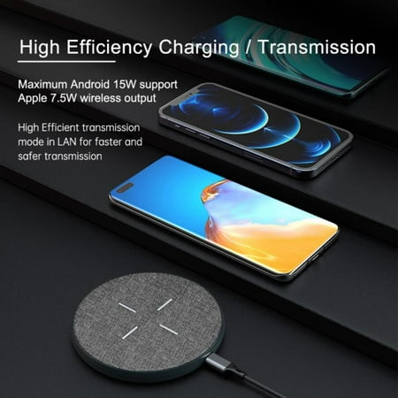 Taykoo 2 In 1 Wireless Charging And Wireless Data Back Up & Transfer Pad For Iphone8/X/11/12,,Iphone / Android Smartphone and Windows 10 / Mac PC.Light Weight and Portable