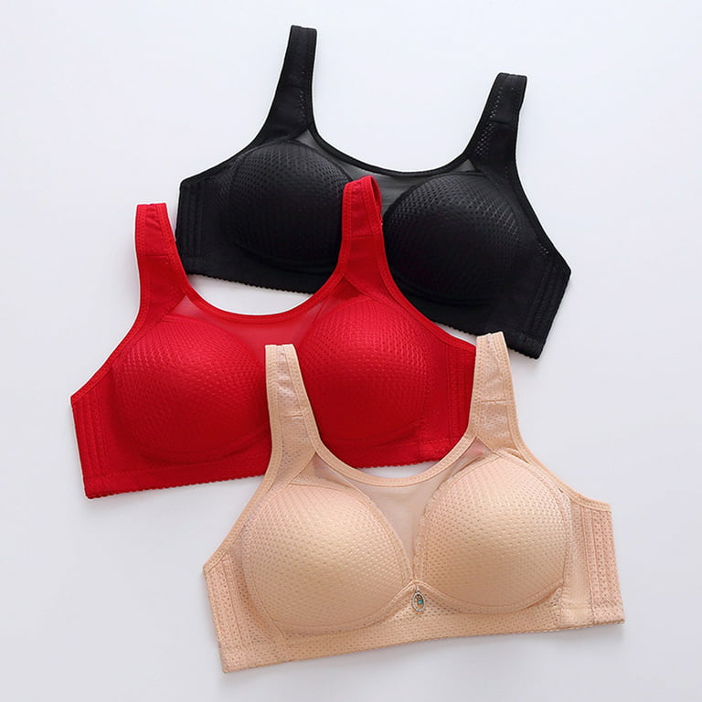 SELONE Bras for Women Push Up No Underwire Plus Size Front Closure