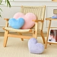thumbnail image 5 of Petrella Heart Pillow Cute Fuzzy Pillows Throw Pillows For Bed Livingroom Home Decor Cushion Decorative Aesthetic Preppy Pillows Purple Large 19"x15", 5 of 6