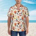 thumbnail image 5 of Picia Squirrel Nuts Mushroom Gentle Cotton Regular Fit Short Sleeve Casual Hawaiian Shirt for Men-Large, 5 of 8
