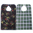 thumbnail image 1 of Adult Waterproof Mealtime Bib Double Layer Elder Dinning Clothes Protector Blue, 1 of 14