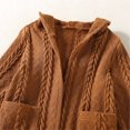 thumbnail image 5 of Mercatoo Toddler Girls Hooded Knitted Cardigan Sweater Knit Crochet Cardigan Tops Coat Outwear for Teen Girls Jacket, 5 of 9