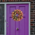 thumbnail image 4 of Corona de puerta delantera mayimx decorativa de otoño con escarcha, 4 of 9