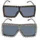 thumbnail image 4 of GOOHOCHY 2 gafas de sol cuadradas para mujer, gafas de sol decorativas, gafas de sol de fiesta, 4 of 7