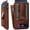 Brick Brown056, variant on Airtag Wallet for Men Money Clip 9-Card Pop-Up Credit Card Holder with ID Window RFID Blocking Metal Case Magnetic Closure Front Pocket Wallet Gift Box | with Money Clip
