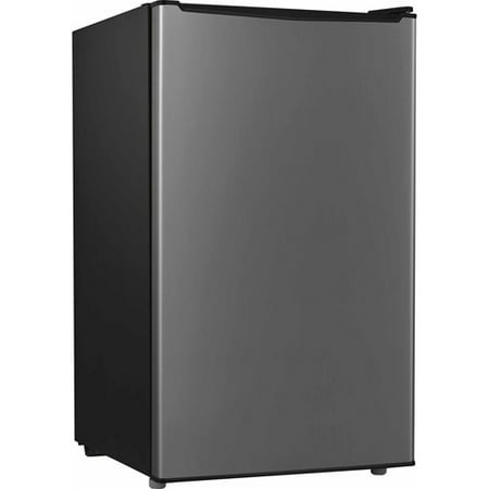 Galanz 3.5 Cu Ft Single Door Compact Refrigerator GL35S5, Stainless Steel Look