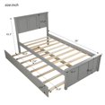 thumbnail image 6 of 41.30×78.98×42.70 Inch Twin Size Platform Bed, Movable Twin Trundle & Space Saving Design, Solid Wood & MDF Bed Frame for Bedroom Guest Room Gray, 6 of 6