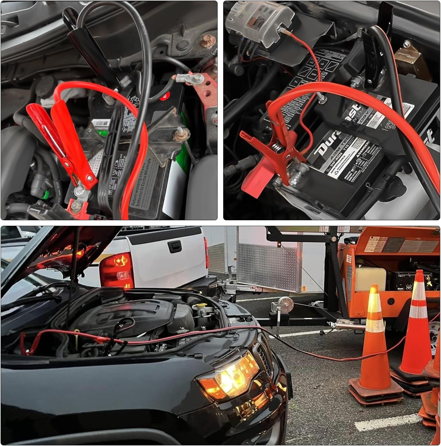 Nilight Jumper Cables for Car Battery 6 Gauge 16 FT Booster Cable Heavy Duty 450 A CCA with Carrying Bag Jump Start Emergency Kit Pickup Vans SUV Sedan Motorcycle