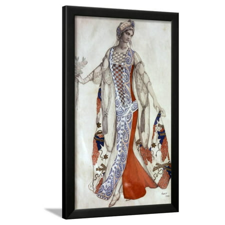 Sleeping Beauty, Ballet Costume Design, C1913 Framed Print Wall Art By Leon Bakst