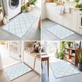 thumbnail image 5 of Light Blue White Checkered 2x3ft Non Slip Area Rug Modern Minimalist Watercolor Country Farm Washable&nbsp;Soft Area Rugs for Living Room, Indoor&nbsp;Circle Carpet for Bedroom Dining Room Kitchen, 5 of 9