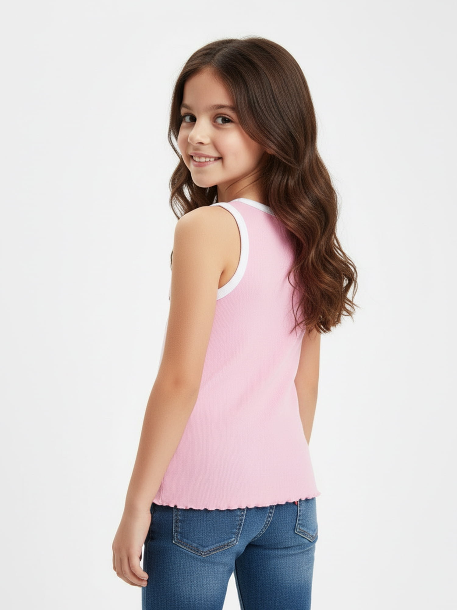 Sanrio Girls Hello Kitty and Friends Vacation Ringer Graphic Tank Top, Sizes 4-16