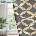 thumbnail image 4 of Yayeee Window Curtains Light Filtering 63"x42" Grommet Panel Pair Home Living Room Decor, Black Geometric, 4 of 7