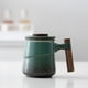 thumbnail image 5 of Taza de Té Soledad con tapa 390 ml cerámica infusor de porcelana verde, 5 of 9