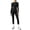 Black, variant on Womens Two Piece Workout Sets Long Sleeve Slim Fit Top High Waisted Leggings Gym Yoga Pilates Outfits for Women