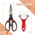 thumbnail image 2 of BambooMN Premium 5-in-1 Stainless Steel Kitchen Shears with Peeler Set - 10 Sets, 2 of 7