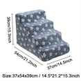 thumbnail image 3 of 3/4 Pets Steps Foam Dogs Secure Stairs Ramps Non-Slip Pets Star Steps for Protect Older Dogs Pets with Joint Pain Sofa Bed Ladde,4 pink, 3 of 6
