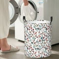 thumbnail image 5 of Yiaed Christmas Elements Print Large Laundry Basket,Dirty Clothes Hamper, Baby Laundry Hamper for Toys, Woven Laundry Basket for Clothes, Blanket Storage Basket-Medium, 5 of 6