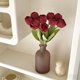 thumbnail image 5 of Tulipanes artificiales | Arreglo floral artificial de 9 piezas para decoración del hogar, centros de mesa para bodas y decoración de mesas - Tallos de plástico realistas para sala de estar, 5 of 7