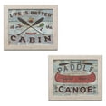 thumbnail image 2 of Gango Home Decor Lodge Cabin Fever I & II; Two 14x11in Art Prints in Distressed White Frames, 2 of 6