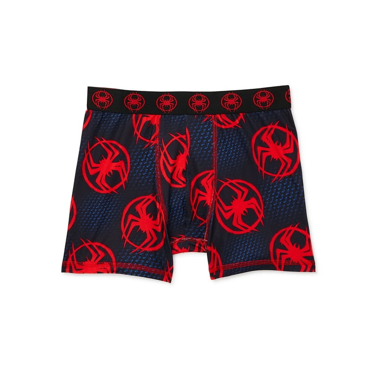 Spider-Man Boys Across the Spider-Verse Boxer Briefs, 4-Pack, Sizes XS-XL 