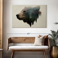 thumbnail image 3 of Elephant Stock Pacific Northwest Black Bear Wall Art - Horizontal Canvas Wall Art - Living Room Wall Decor - Animal Canvas - Teal And Brown Decor By Davies Babies - 48" x 32", 3 of 8
