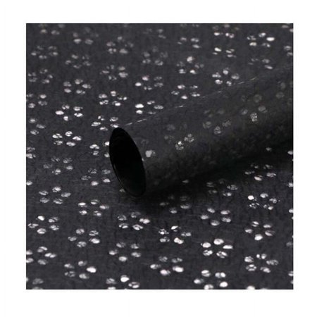 Panda Superstore Hollow Out Plum Blossom Crepe Paper Flower DIY Bouquet Wrapping Paper, Black - 10 Sheets
