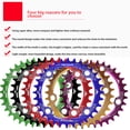 thumbnail image 2 of Eigraketly Bicicleta 38T Oval estrecho ancho 104BCD bicicleta de montaña placa de bielas bicicleta rueda de cadena ciclismo platos y bielas placa Ciclismo Violeta 32T Eigraketly OD3200-03B, 2 of 6