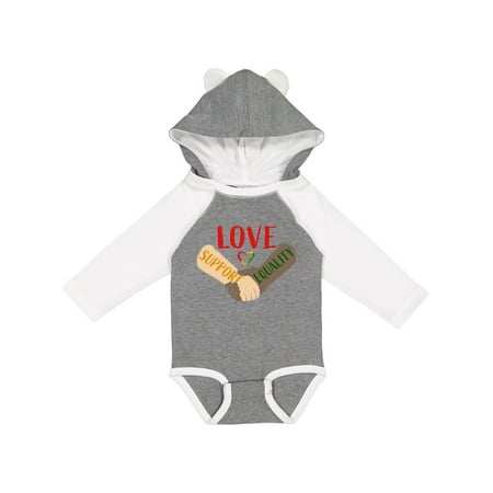 

Inktastic Love Support Equality Gift Baby Boy or Baby Girl Long Sleeve Bodysuit