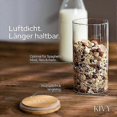 thumbnail image 2 of Airtight storage jars with lids [4x 1200ml] - Glass storage containers with lids - Storage jars with BPA free silicone seals - Grain storage jars with, 2 of 5