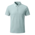 thumbnail image 2 of BRANROY Men's Short Sleeve Classic Polo Shirt - Business Casual Slim Fit Collared Top for Men, Lightweight Breathable Summer Shirts, Father's Day Gift for Office,Mint Green,4XL, 2 of 6