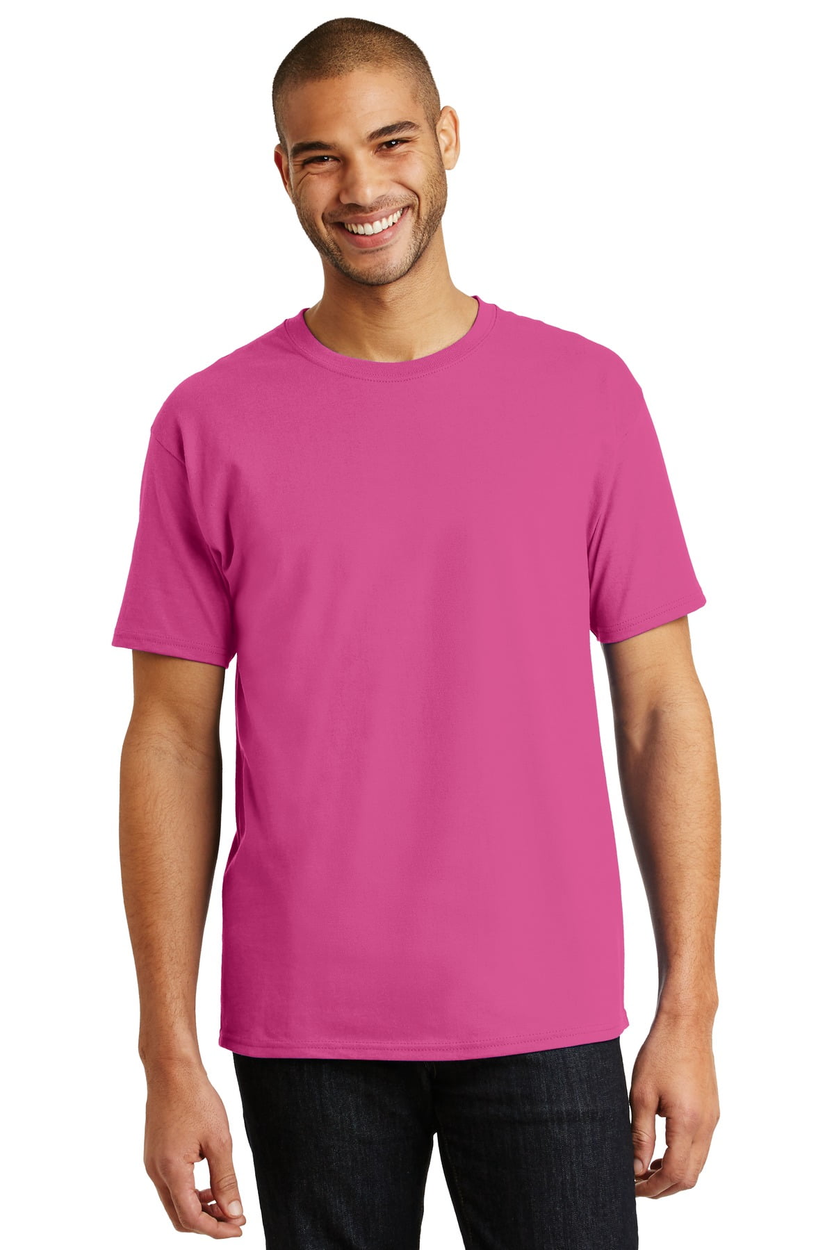 Hanes Men's 100 Percent Cotton Tagless T-Shirt. 5250 - Walmart.com