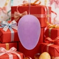 thumbnail image 2 of Easter Large Decorative Egg Ornament, 8.6 x 5.7 in Easter Egg, Holiday Party Celebration Home Door & Wall Decor,Purple, 2 of 5