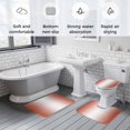 thumbnail image 5 of Red Ombre Bath Mat 3 Piece Bathroom Rug Set, Modern Gradient Abstract Art Non Slip Bath Rug Contour Mat and Toilet Lid Cover, Absorbent Shower Mats Soft Bath Rugs and Mats Sets, 5 of 8